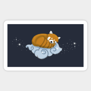 Sleeping Red Panda Cloud Magnet